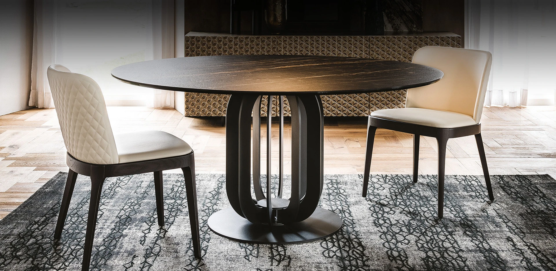 Стол в столовую Cattelan italia Soho Keramik Premium Round