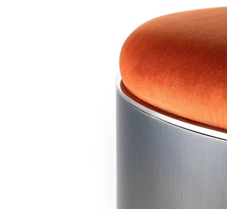 Пуф Reflex Disegno Tau 40 Steel Pouf