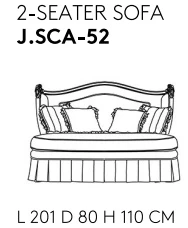 Размеры Диван Jumbo Collection Scarlett 2