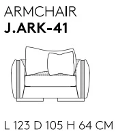 Размеры Кресло Jumbo Collection Arke