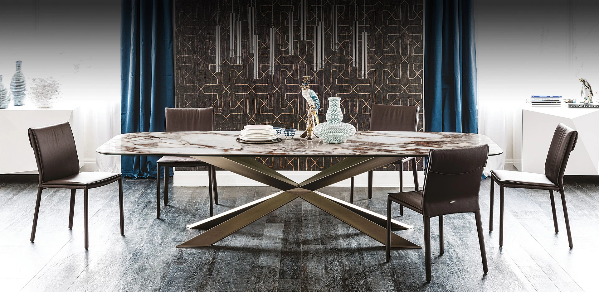 Стол в столовую Cattelan italia Spyder Keramik