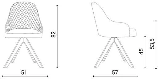 Размеры Кресло Ozzio design Olimpia S053