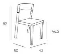 Размеры Стул в столовую Lago Living Joynt Chair Sed140