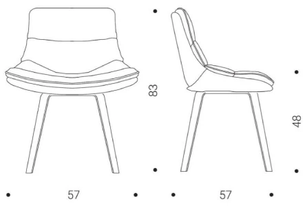 Размеры Кресло Ozzio design Selena S060