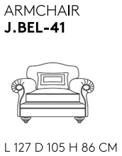Размеры Кресло Jumbo Collection Beluga 1