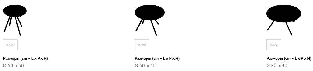 Размеры Журнальный столик Bontempi Ray