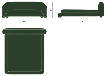 Размеры Кровать Carpanese Home Yves