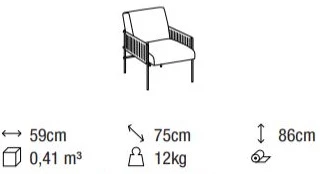 Размеры Стул Ditre Italia Kyo Outdoor