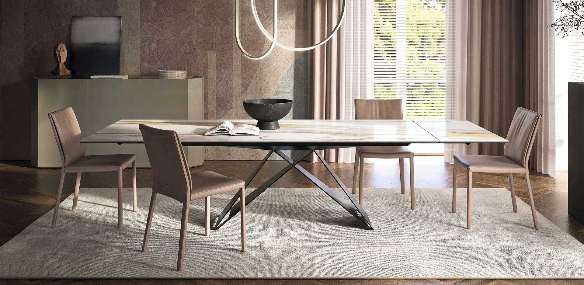 Стол в столовую Cattelan italia Premier Keramik Drive