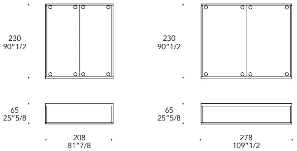 Размеры Шкаф Reflex Disegno Megalux armadio