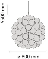 Размеры Светильник люстра Flos Taraxacum 88