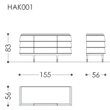 Размеры Комод Asnaghi Hancock