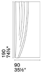 Размеры Зеркало Calligaris Sipario CS5146-g