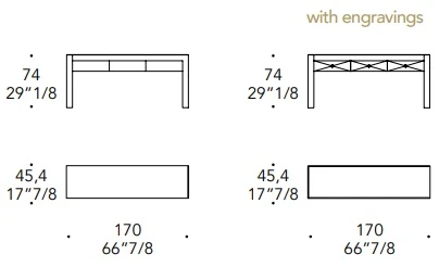 Размеры Консоль Reflex Disegno Avantgarde Console Long