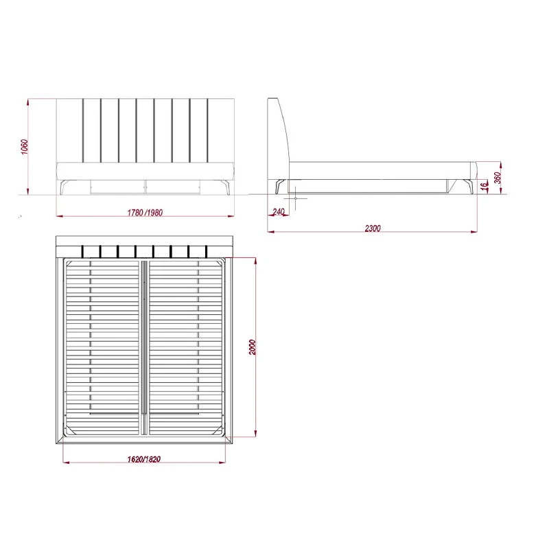 Кровать с подъемным механизмом Kinetic Mod Interiors Selection 198 x 230 x 106h nc104461