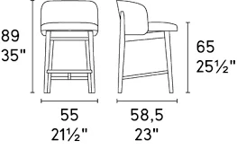 Размеры Барный стул Calligaris Abrey CS2042