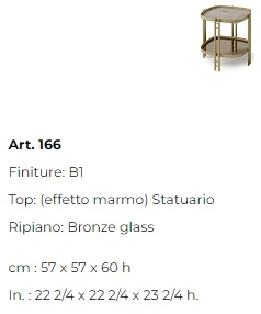 Размеры Журнальный стол Bizzotto Italia Ikat 166