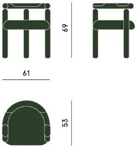 Размеры Стул Carpanese Home Panda