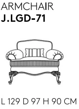 Размеры Кресло Jumbo Collection La grande dame