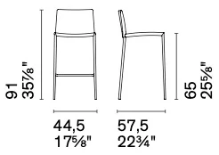 Размеры Барный стул Calligaris Aida CS1821