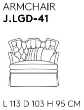 Размеры Кресло Jumbo Collection La grande dame 1