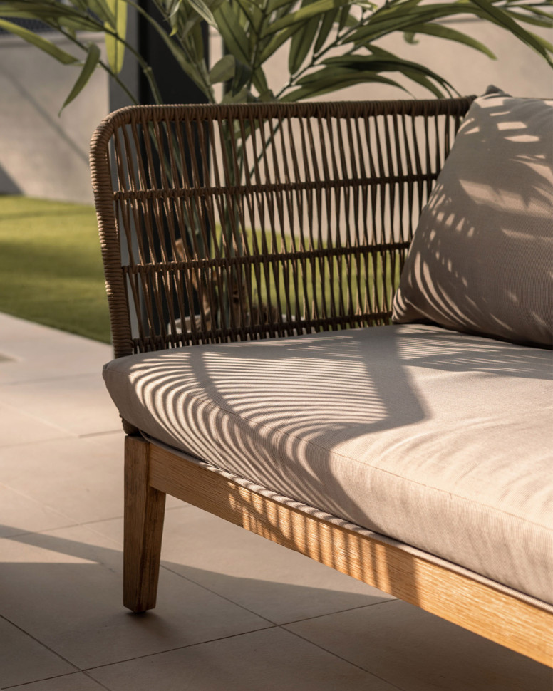 Диван La Forma Bellano 176 x 80 x h70 см, натуральный, серый