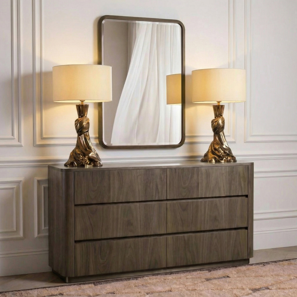 Зеркало Fratelli Barri Bardi 106,8 x 3,3 x h76,2 см, шпон ореха - стиль