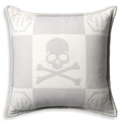 Подушка Eichholtz Cashmere Skull Philipp Plein 45 x h45 см, из кашемира и шёлка