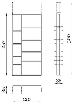 Размеры Стеллаж Rugiano Frame Garden