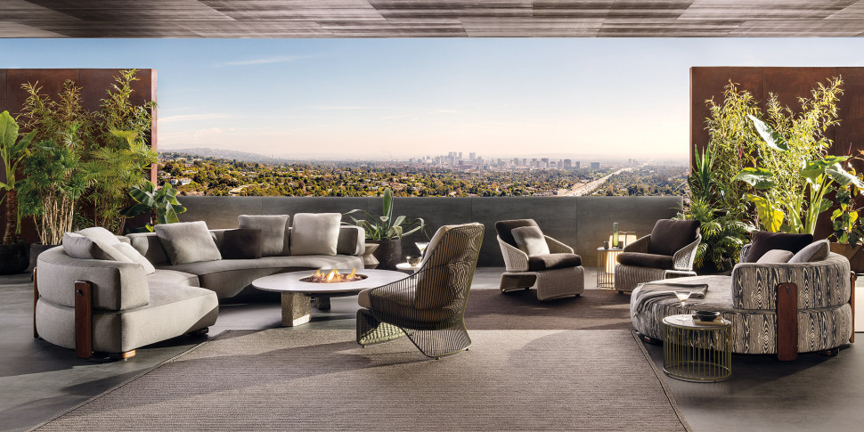 Кушетка Minotti Florida - материал
