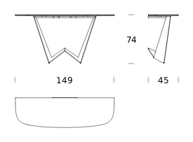 Размеры Консоль Tonin Casa Reverse