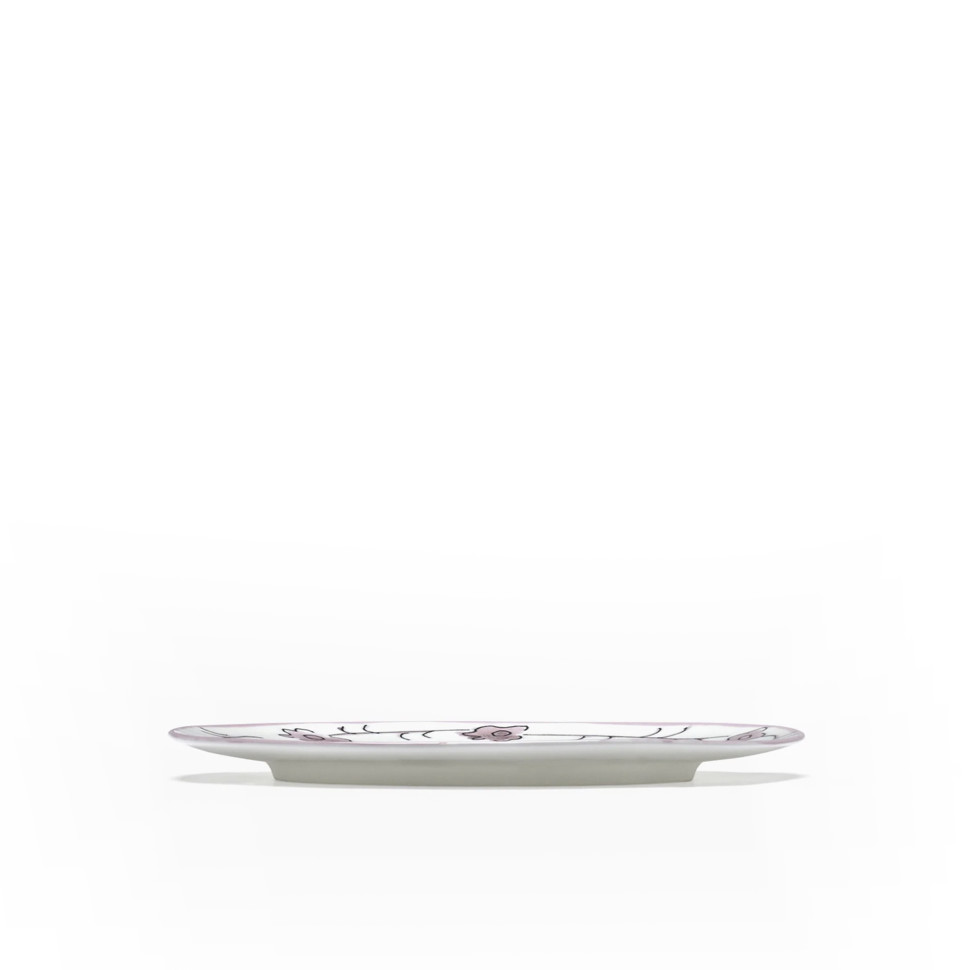 Комплект из 2-х тарелок для десерта Serax MIDNIGHT FLOWERS, диаметр 16 см, белый, рисунок, фарфор