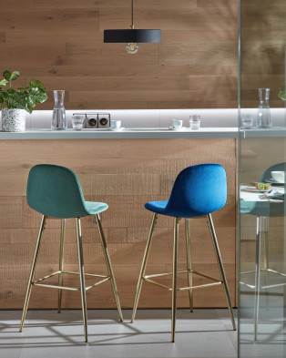 Барный стул La Forma Nilson 47 x 48 x h101 см, тёмно-синий