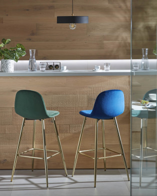 Барный стул La Forma Nilson 47 x 48 x h101 см, тёмно-синий