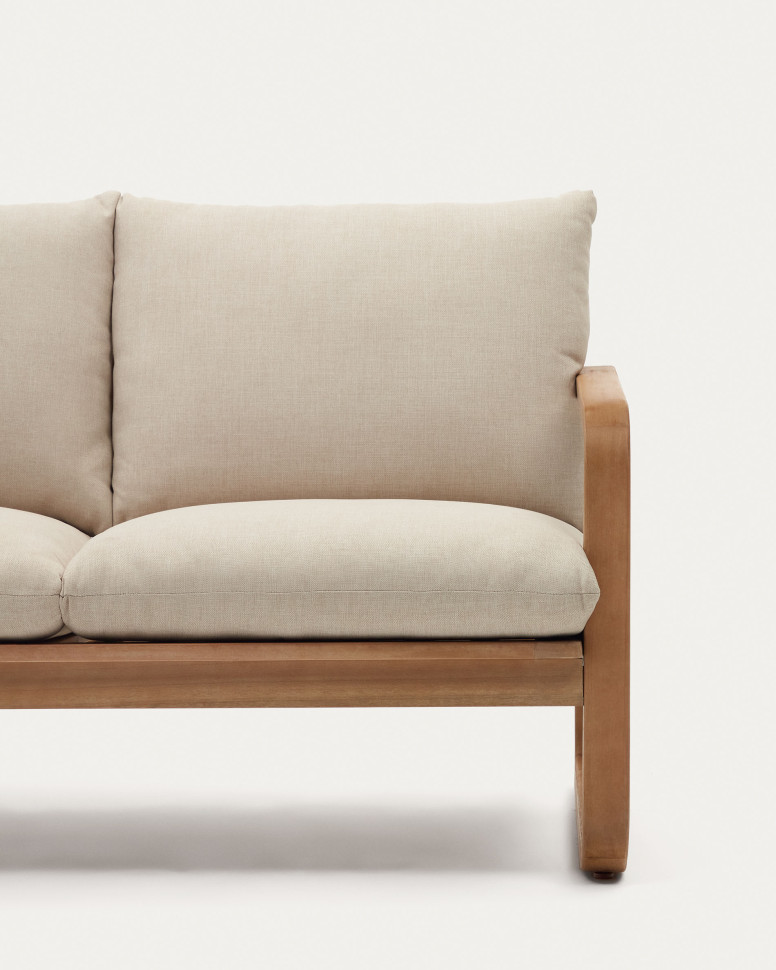 Уличный 2-местный диван La Forma Sacaleta 142 x 82 x h78 см, из массива эвкалипта