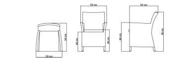 Стул обеденный Cielo Skyline Design Cielo 59 x 64 x 90h nc89481