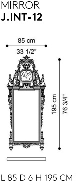Размеры Зеркало Jumbo Collection Intrigue Размеры Зеркало Jumbo Collection Intrigue