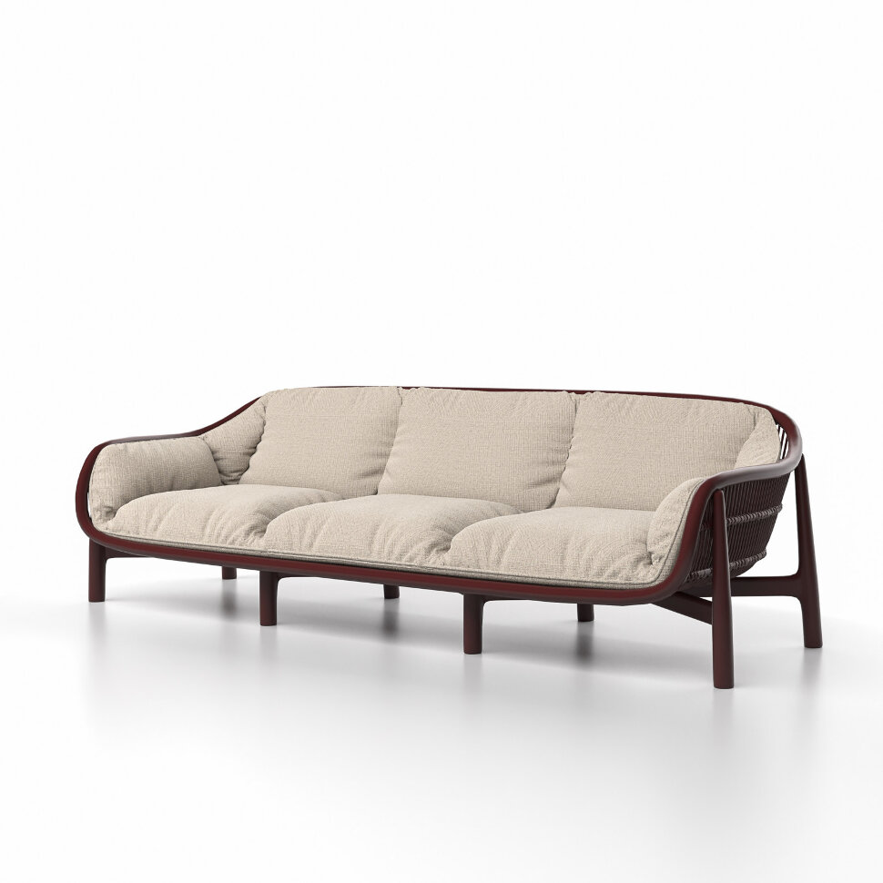 Диван Skld Studio Serra 256 x 97 x h79 см, бургунди