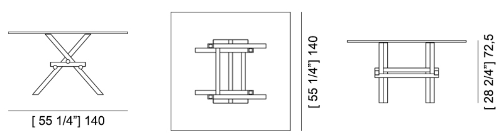 Размеры Стол в столовую Morelato Leonardo 5709/F