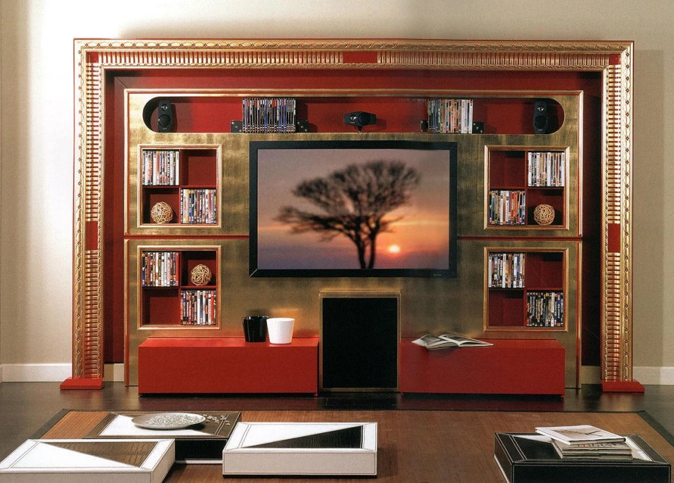 Стенка Vismara 0 2 The wall home cinema-art deco