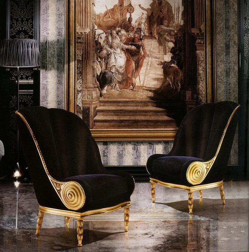 Кресло Angelo Cappellini Louis XVI golden 0052