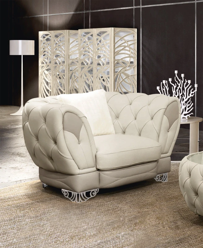 Кресло Bm style Contemporary leather Ottaviano with feet poltrona