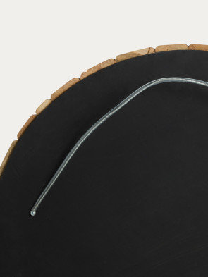 Настенное зеркало La Forma Ellipse 80 x 4 x h80 см, натуральная древесина