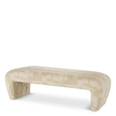 Банкетка Eichholtz Eastborne 144 x 60 x h43 см, в ткани цвета Бруклинского песка