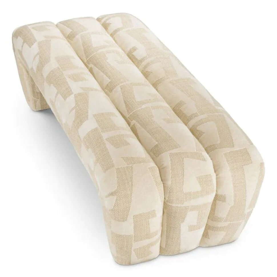 Банкетка Eichholtz Eastborne 144 x 60 x h43 см, в ткани цвета Бруклинского песка - стиль