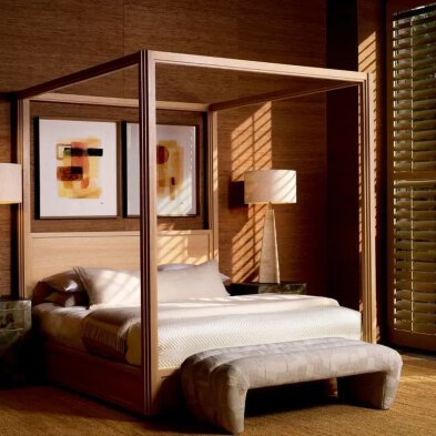 Банкетка Eichholtz Eastborne 144 x 60 x h43 см, в ткани цвета Бруклинского песка
