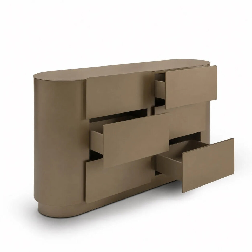 Комод Fratelli Barri Loreto 150 x 42 x h85 см, матовый лак цвета латунь - фото товара