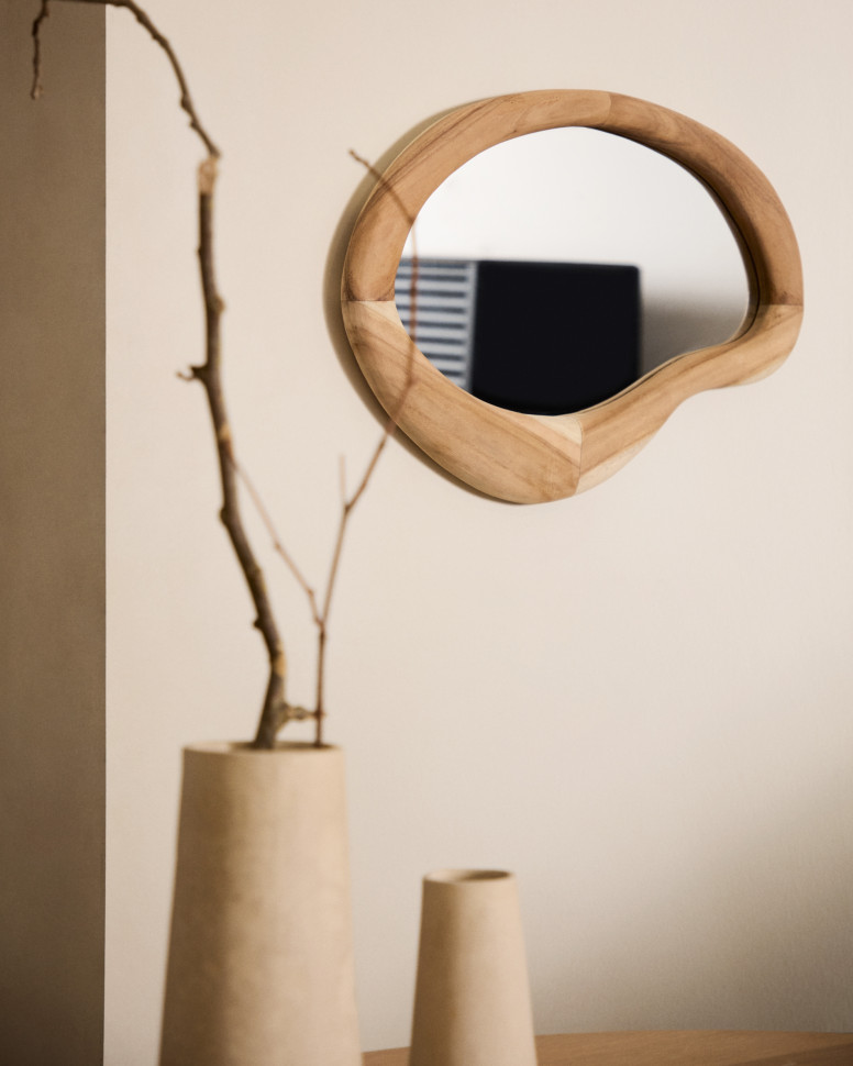 Зеркало La Forma Selem 44 x 4 x h68 см, в деревянной раме с натуральной отделкой