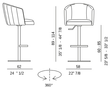 Размеры Барный стул Eforma Jane stool