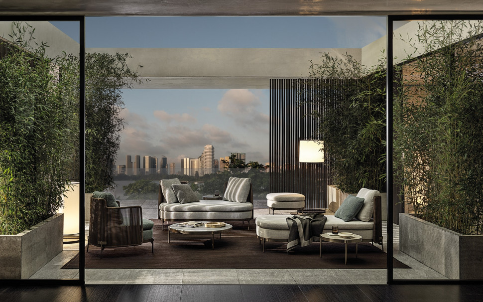 Кушетка Minotti Tape Cord Outdoor - фото товара